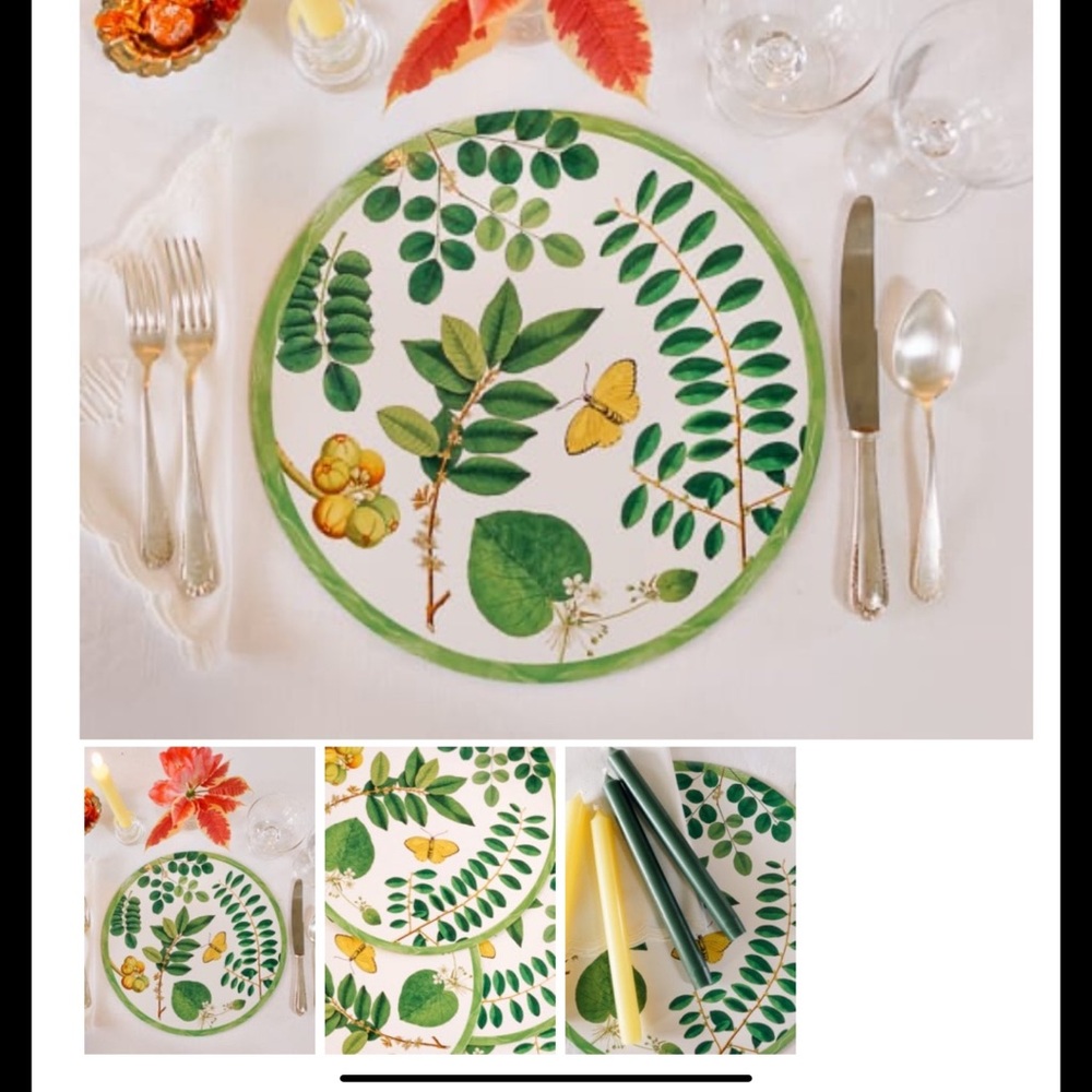Luxe Green Garden Placemats Nip by Caspari